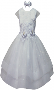 GIRLS DRESSY DRESS (0515659) WHITE
